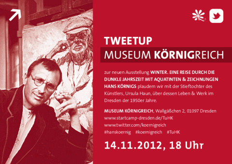 Flyer Kultur Tweetup am 14.11.2012 im Museum Körnigstein