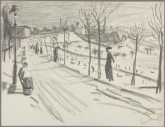 "Bautzner Straße am Waldschlößchen im Winter" Hans Körnig, 1939
