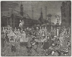 "Dresdner Carneval" Radierung von Hans Körnig, 1977